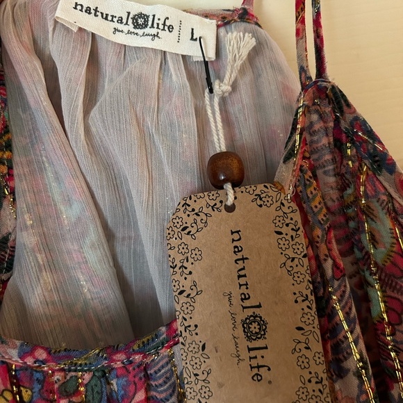 Beautiful Natural Life Boho dress. Size Large - Picture 2 of 3